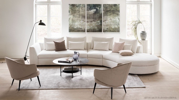 Interior with Canvas Art