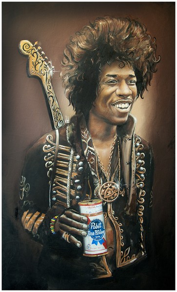 JEREMY WORST PBR Jimi Hendrix Original Art