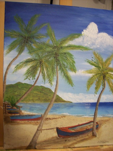 #137 boats on tropical beach