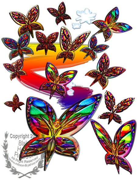 Butterfly Woman Flying III