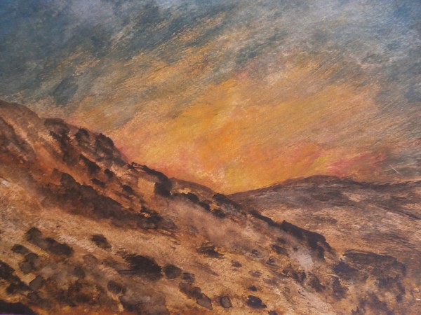 sunset over mountains