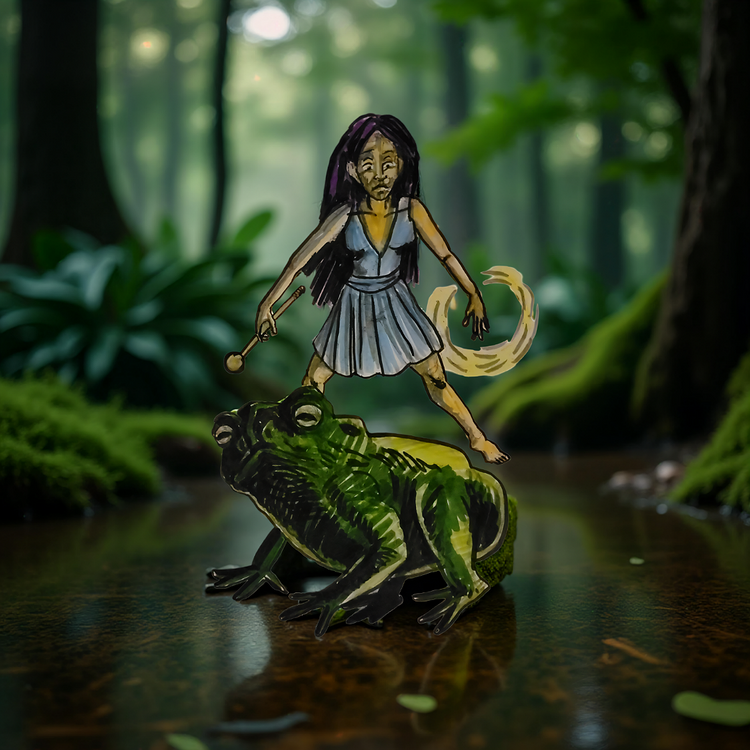 The Fairy and the Frog (AI background)
