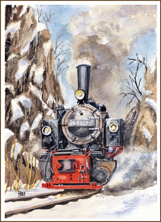 Puffing through the canyon