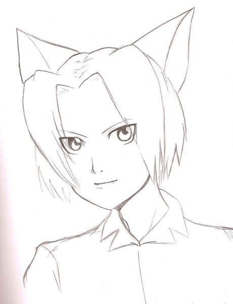 anime cat boy drawing