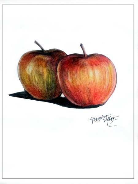 Art Subject : An Apple a day keeps Doctor away...(