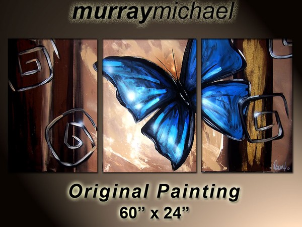 abstract painting butterfly swirls