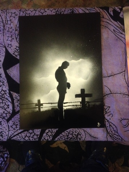 Lets use not forget   Spray Paint Art