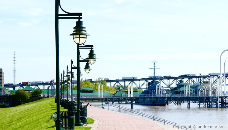 Along the riverfront