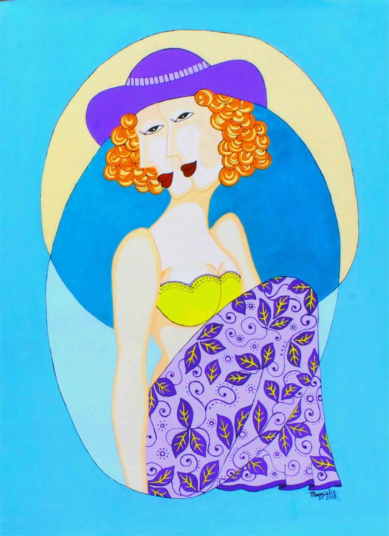 Lady original acrylic