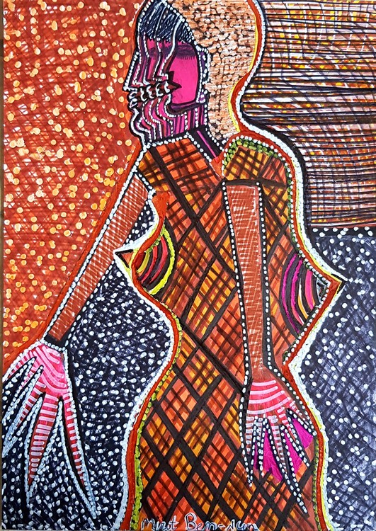 couple painting israel modern art mirit ben nun