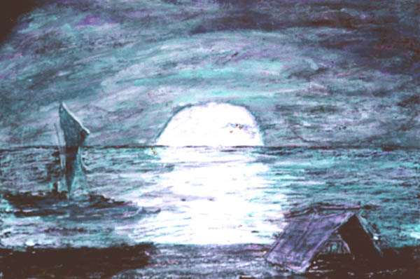Moon and the Beach