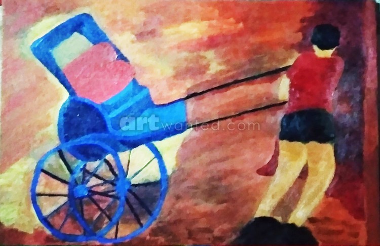 Pulling Rickshaw
