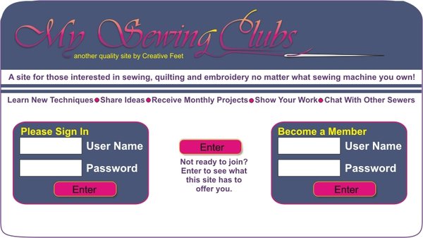 My Sewing Clubs Index page