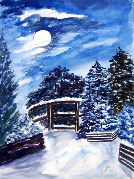 By the silvery moon