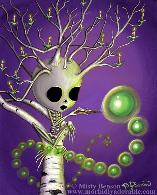 Ace of Wands: Morbidly Adorable Tarot Art