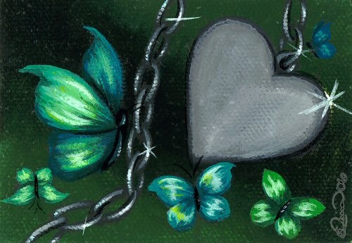 Butterflies & Hearts # 7 Silver Heart