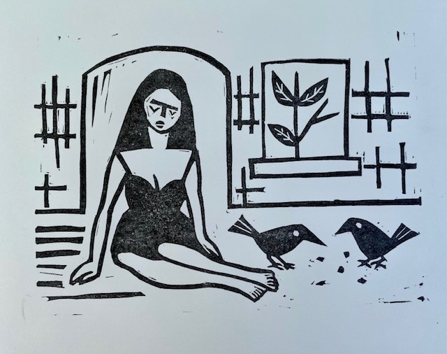 Her and the birds