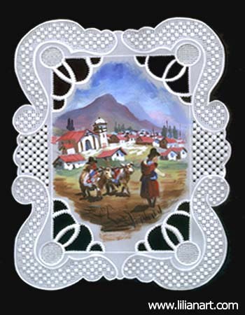 Parchment cards with Peruvian reasons
