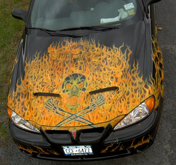 Flamed Up.. on car
