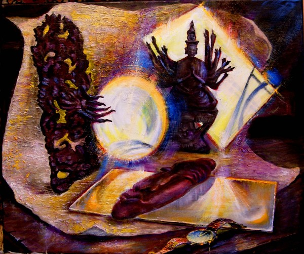 Still Life with Oriental Masks