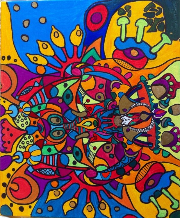 Colorful abstract art by Veera Zukova