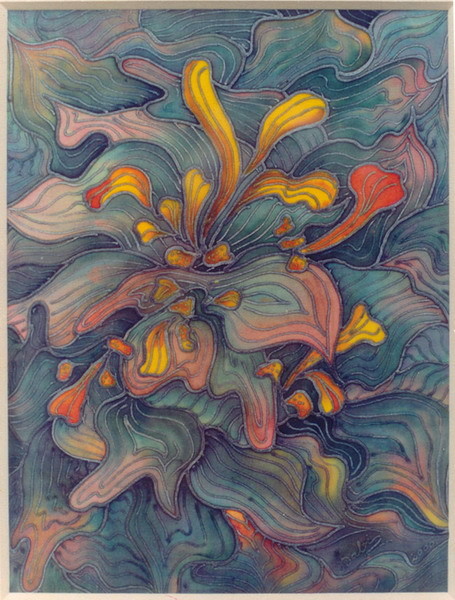 Exotic flowers - silk painting