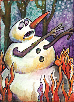 snowman on fire 2