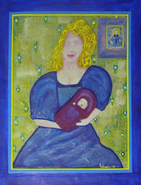 Each other and an old blue dress