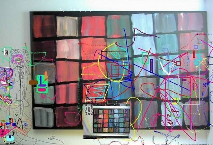 ART ON ART ON ART mixed mediums...(c) 2002, 2020...elton houck
