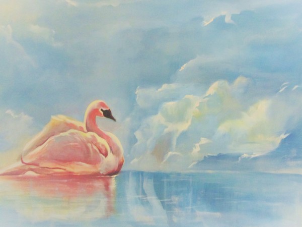 AQUA BLUE AND SWAN