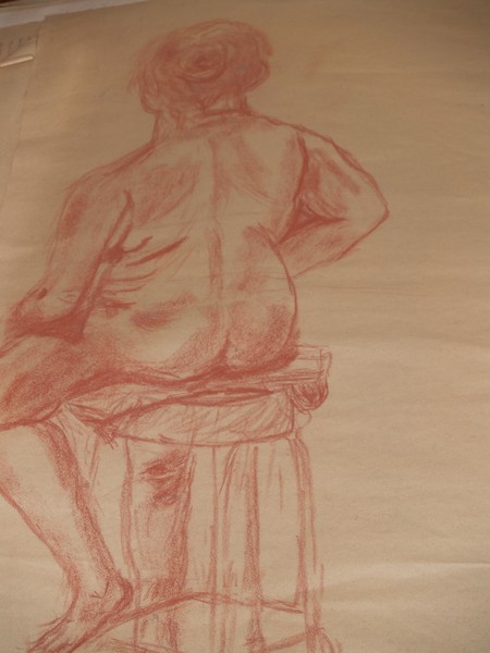 Female nude sitting