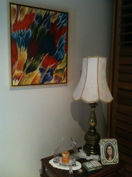 Shapes & colours framed on the wall!!