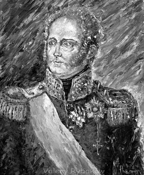 king Alexander I russia - oil painting by Rybakow