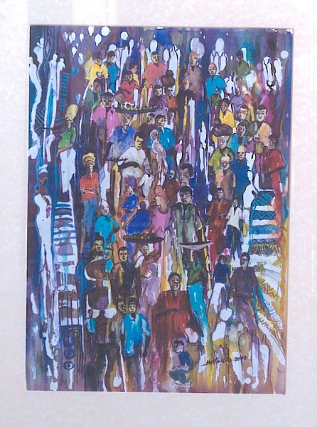 STREET MARKET  ACRYLIC  45X55