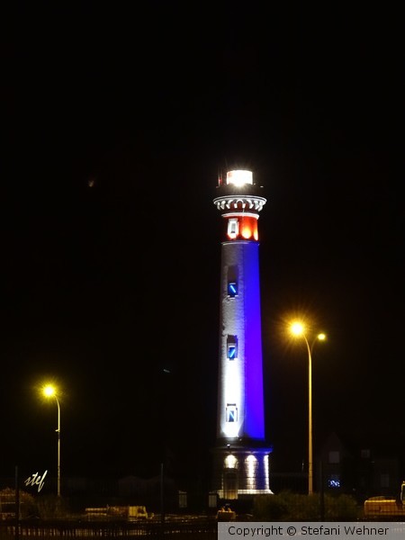 lighthouse by night