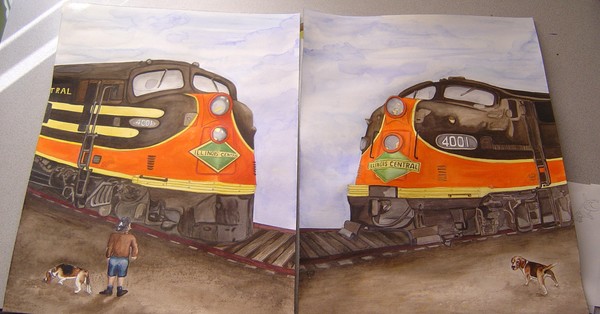 Diesel Illinois Central Trains