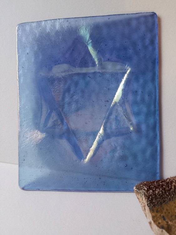 Star of David Clear Glass Plate