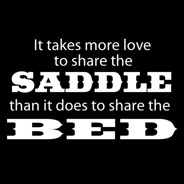 Share the saddle