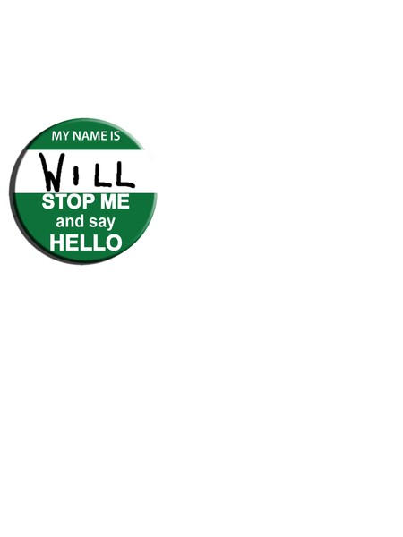The Inbetweeners - Hi I am Will Big Gay Green badg