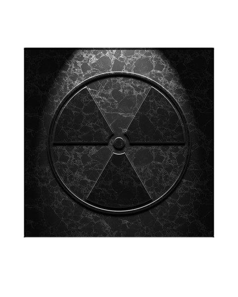 Radioactive Symbol Black Marble Texture