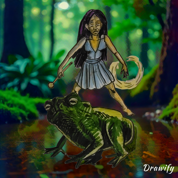 The Fairy and the Frog (AI background ii)