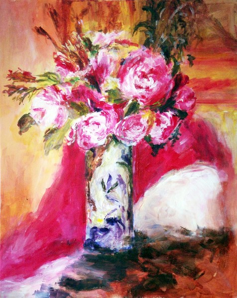 Vase of Pink Flowers