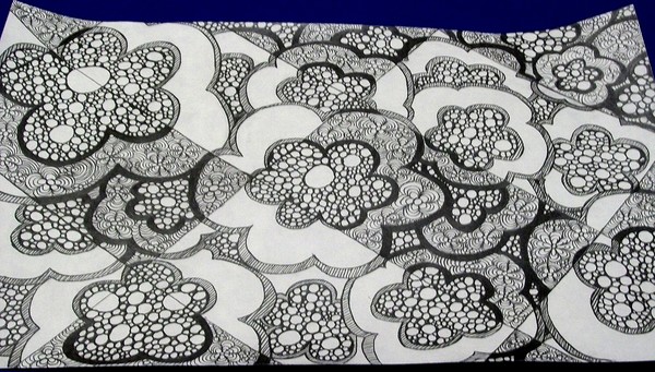 checker flower design