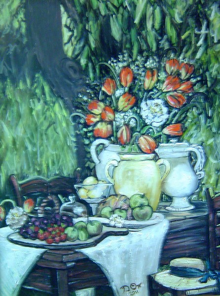 Picnic on a spring day