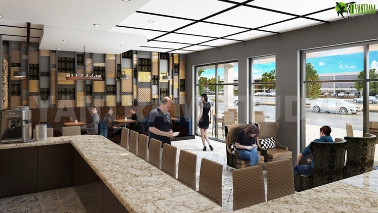 Complete layout of Coffee Shop Interior Design