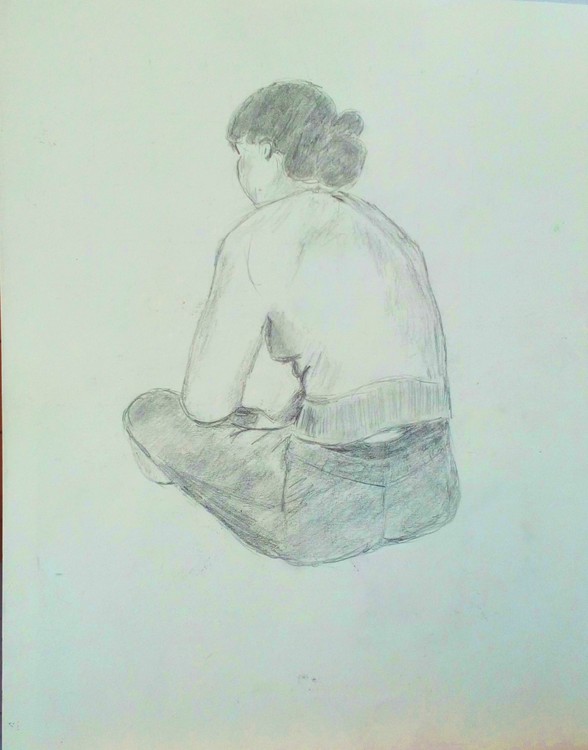 seated girl