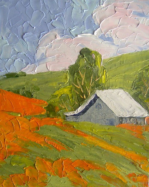 Barn and Summer Poppies