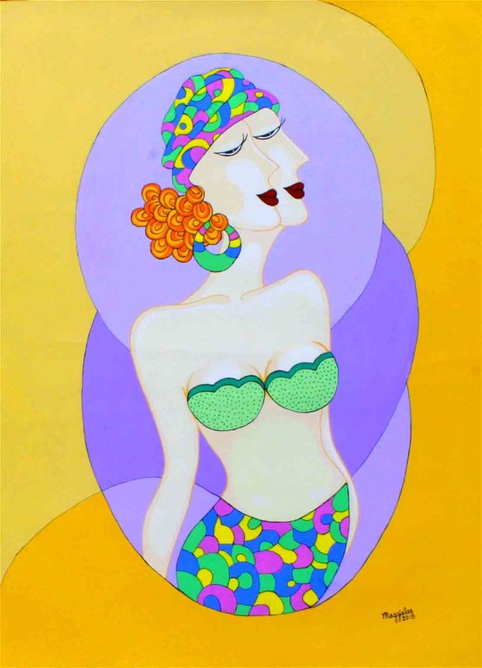 Lady original acrylic