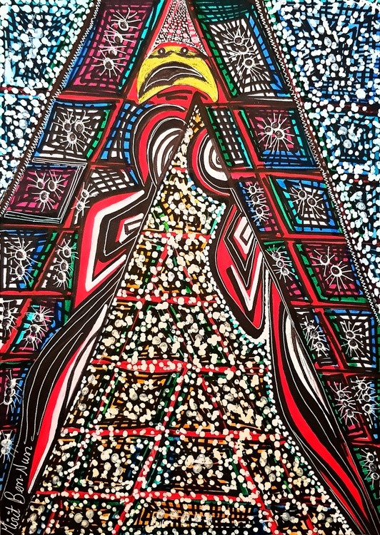 Art israel abstract colorful paintings modern artist Mirit Ben-Nun