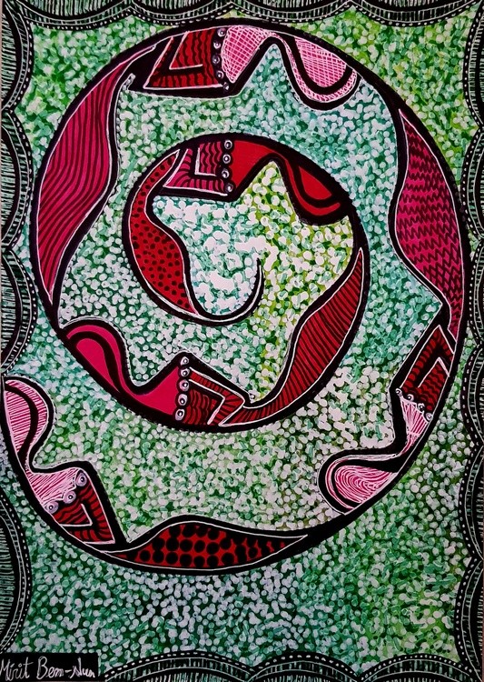 Artist Israel authentic artist paintings and drawings Mirit Ben-Nun